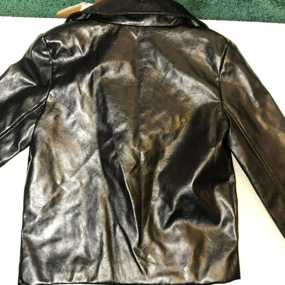 NWT Disney D-Signed Descendants 3 Faux Leather Jacket w/Purple Fur Collar, Sz Me - Picture 6 of 6